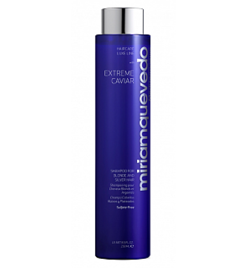 Miriam Quevedo Extreme Caviar Shampoo for Blonde and Silver Hair (SULFATE-FREE) / Бессульфатный шампунь для для светлых и седых волос с экстрактом черной икры, 250 мл Miriam Quevedo Extreme Caviar Shampoo for Blonde and Silver Hair (SULFATE-FREE) / Бессульфатный шампунь для для светлых и седых волос с экстрактом черной икры, 250 мл