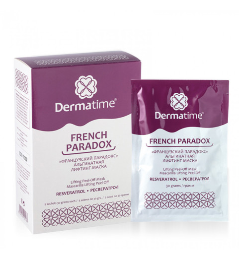 Dermatime French Paradox Lifting Peel-Off Mask / "Французский Парадокс" Альгинатная лифтинг-маска, 5*30 г Dermatime French Paradox Lifting Peel-Off Mask / "Французский Парадокс" Альгинатная лифтинг-маска, 5*30 г