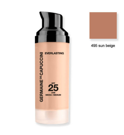 Germaine de Cappucini EVERLASTING Semi-matt makeup 12-h SPF25 / Тональный крем тон 495 светло-бежевый , 30 мл Germaine de Cappucini EVERLASTING Semi-matt makeup 12-h SPF25 / Тональный крем тон 495 светло-бежевый , 30 мл