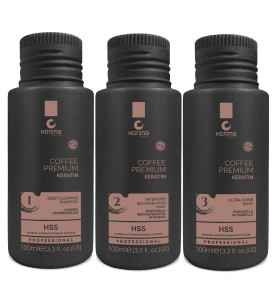 Honma Tokyo Набор для выпрямления волос Coffee Premium, 3*100 мл