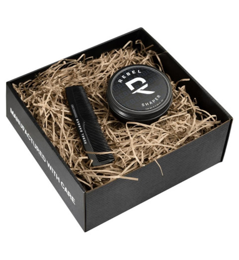 Rebel Barber Shaper & Men`s Comb Total Black / Подарочный набор (расческа+ паста для укладки) Rebel Barber Shaper & Men`s Comb Total Black / Подарочный набор (расческа+ паста для укладки)