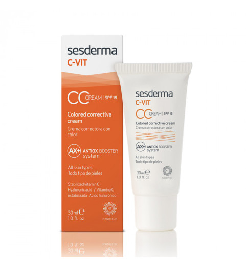 Sesderma C-Vit Cc Cream SPF 15 / Крем корректирующий тон кожи SPF 15 с витамином С, 30 мл Sesderma C-Vit Cc Cream SPF 15 / Крем корректирующий тон кожи SPF 15 с витамином С, 30 мл