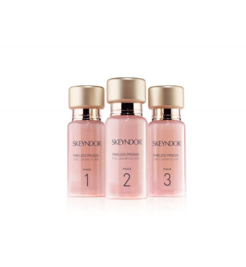 Skeyndor Timeless Prodigy The Luxury Elixir / Набор "The Luxury Elixir" восстанавливающий против морщин, 3*15 мл Skeyndor Timeless Prodigy The Luxury Elixir / Набор "The Luxury Elixir" восстанавливающий против морщин, 3*15 мл