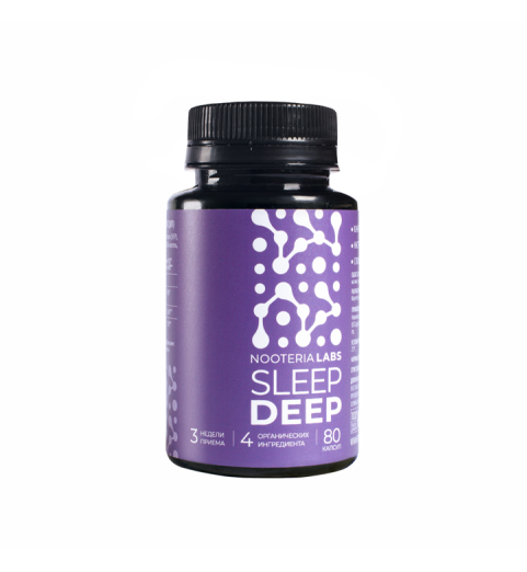 Nooteria Labs Sleep Deep / Комплекс для улучшения качества сна, 80 капсул Nooteria Labs Sleep Deep / Комплекс для улучшения качества сна, 80 капсул