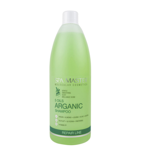Spa Master 5 Oils Arganic Shampoo Ph 5,5 / Аргановый шампунь для восстановления волос «5 масел», 970 мл Spa Master 5 Oils Arganic Shampoo Ph 5,5 / Аргановый шампунь для восстановления волос «5 масел», 970 мл