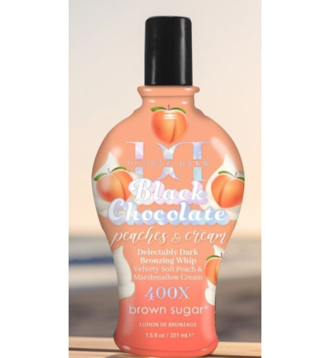 Brown Sugar Double Dark Black Chocolate Peaches & Cream / 400Х Персиковый эликсир для загара с особой восстанавливающей технологией, 221 мл Brown Sugar Double Dark Black Chocolate Peaches & Cream / 400Х Персиковый эликсир для загара с особой восстанавливающей технологией, 221 мл