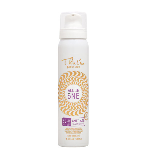 That'So All In One SPF 50+ Anti-Age – Mousse Sun Protection / Антивозрастной солнцезащитный мусс SPF 50+, 100 мл That'So All In One SPF 50+ Anti-Age – Mousse Sun Protection / Антивозрастной солнцезащитный мусс SPF 50+, 100 мл