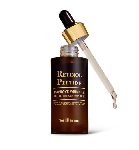 WellDerma Retinol Peptide Improve Wrinkle Lifting Restore Ampoule / Омолаживающая пептидная сыворотка на основе ретинола, 30 мл WellDerma Retinol Peptide Improve Wrinkle Lifting Restore Ampoule / Омолаживающая пептидная сыворотка на основе ретинола, 30 мл